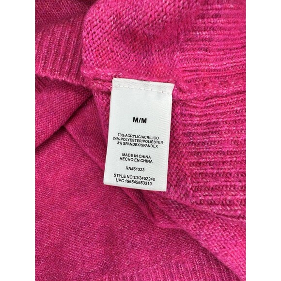 Vince Camuto Women Sweater Sz M Pink Paradox Center Seam Cozy Comfy SoftAF Femme - Picture 6 of 7